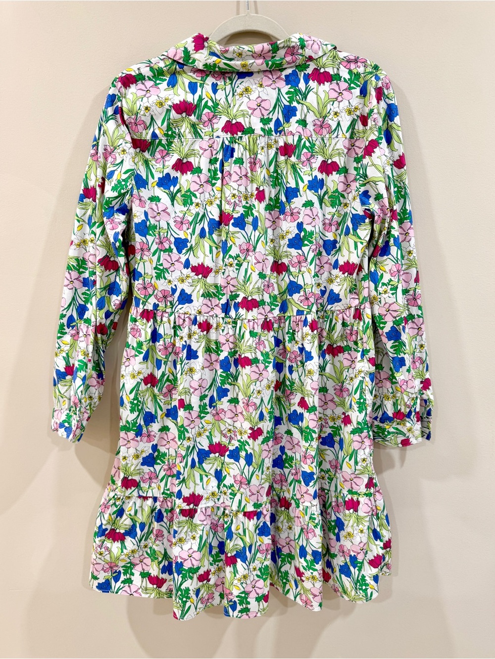 Charter Club Garden Floral Dress Long Sleeve Size PL Cottagecore - Picture 8 of 9
